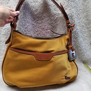 Dooney & Bourke Nylon/Leather Mustard Yellow Purse